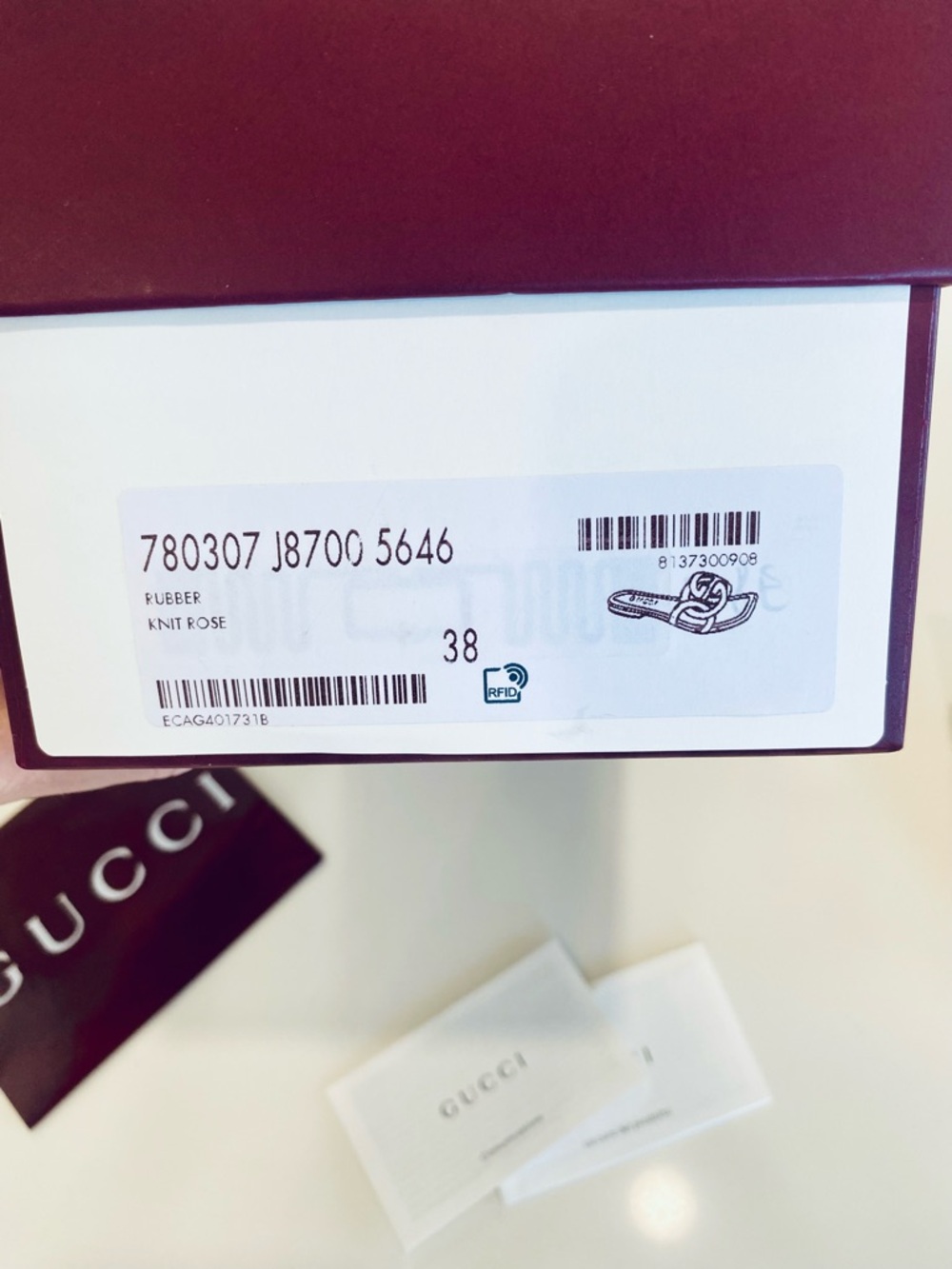 Authentic Gucci Pink Interlocking Logo Slide Sandals - Picture 7 of 8